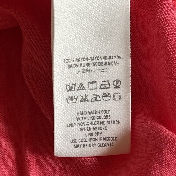 Free People Salmon Pink Tunic Top Shirt Womens Size Medium Oversized Pockets - Picture 10 of 11